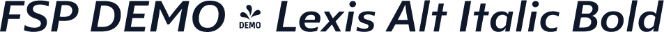 FSP DEMO - Lexis Alt Italic Bold
