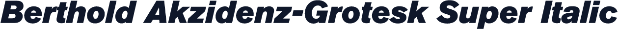 Berthold Akzidenz-Grotesk Super Italic