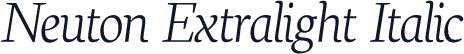 Neuton Extralight Italic