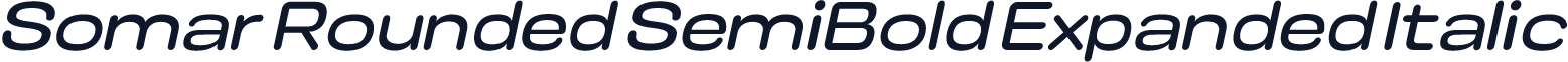 Somar Rounded SemiBold Expanded Italic