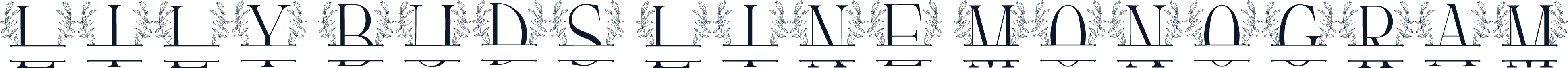 Lily Buds Line Monogram