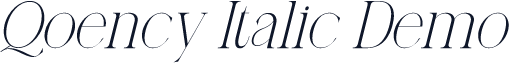 Qoency Italic Demo
