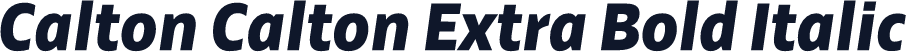 Calton Calton Extra Bold Italic