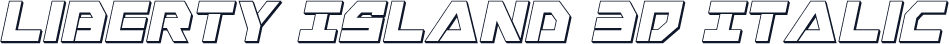 Liberty Island 3D Italic