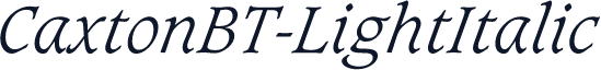 CaxtonBT-LightItalic