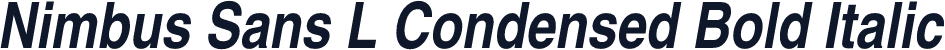 Nimbus Sans L Condensed Bold Italic