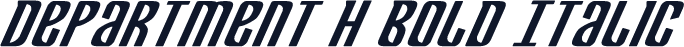 Department H Bold Italic