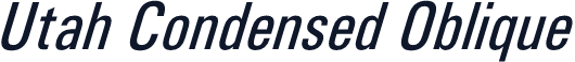 Utah Condensed Oblique