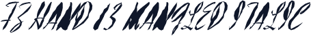 FZ HAND 13 MANGLED ITALIC