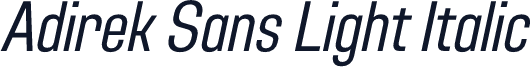 Adirek Sans Light Italic