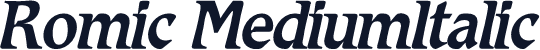 Romic MediumItalic