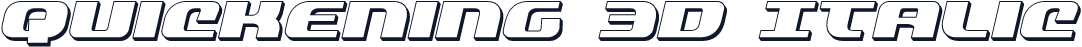 Quickening 3D Italic