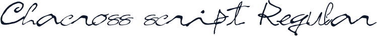 Chacross script Regular