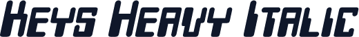 Keys Heavy Italic
