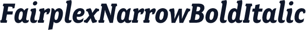 FairplexNarrowBoldItalic