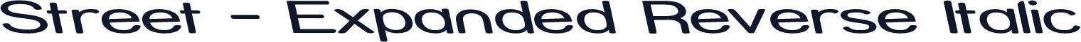 Street - Expanded Reverse Italic