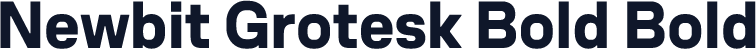 Newbit Grotesk Bold Bold
