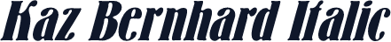 Kaz Bernhard Italic