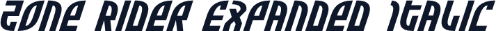 Zone Rider Expanded Italic