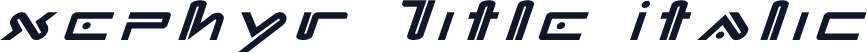 Xephyr Title Italic