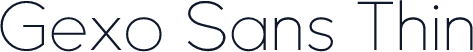 Gexo Sans Thin