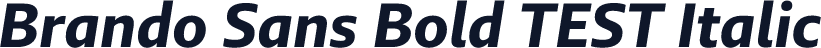 Brando Sans Bold TEST Italic
