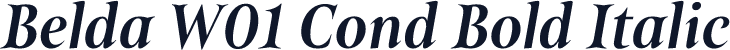 Belda W01 Cond Bold Italic