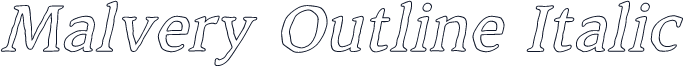 Malvery Outline Italic