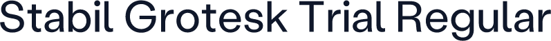 Stabil Grotesk Trial Regular