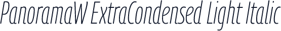 PanoramaW ExtraCondensed Light Italic