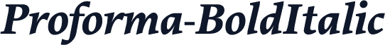 Proforma-BoldItalic