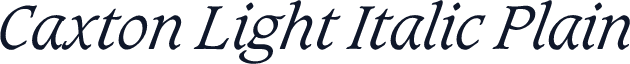 Caxton Light Italic Plain