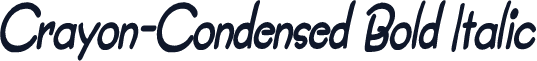 Crayon-Condensed Bold Italic