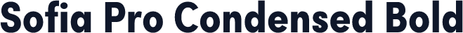 Sofia Pro Condensed Bold