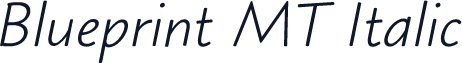 Blueprint MT Italic