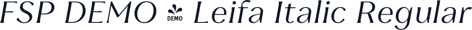 FSP DEMO - Leifa Italic Regular