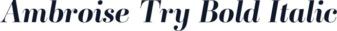 Ambroise Try Bold Italic