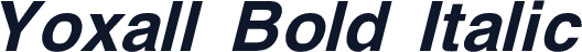 Yoxall Bold Italic