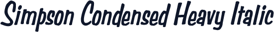 Simpson Condensed Heavy Italic