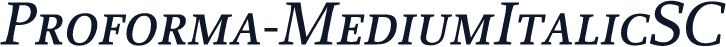 Proforma-MediumItalicSC