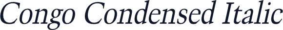 Congo Condensed Italic