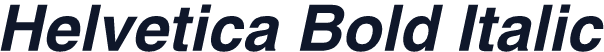 Helvetica Bold Italic