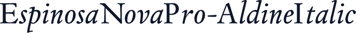 EspinosaNovaPro-AldineItalic