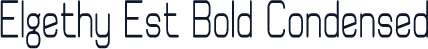 Elgethy Est Bold Condensed
