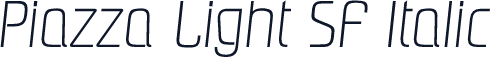 Piazza Light SF Italic