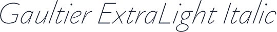 Gaultier ExtraLight Italic