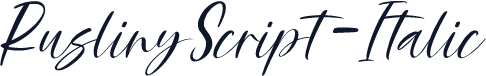 RuslinyScript-Italic