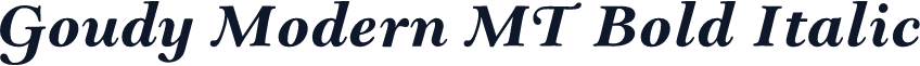 Goudy Modern MT Bold Italic