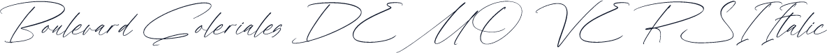 Boulevard Goleriales DEMO VERSI Italic