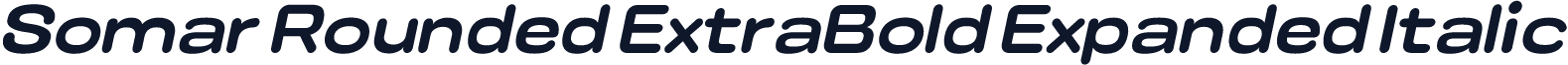 Somar Rounded ExtraBold Expanded Italic